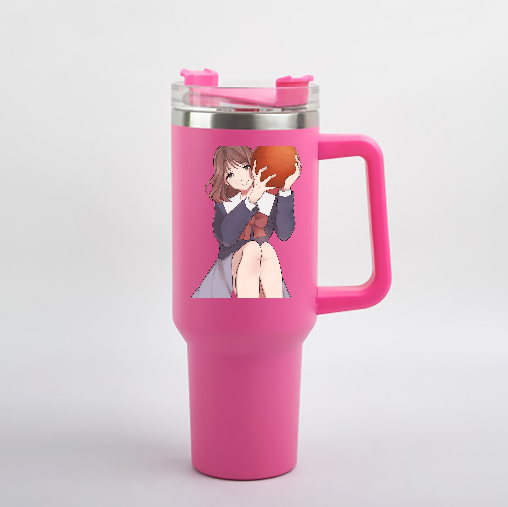 （画像用） SLAM DUNK／スラムダンク 1200mL車用タンブラー - クリスタルステッカー（プラスチックストロー付き）